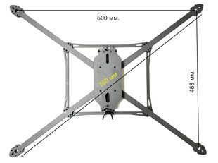 Рама 17" карбонова Mark 4 17 v3 PRO карбонова для FPV дрона 17 дюймів ФПВ рама квадрокоптера, з карбону Mark4 17 фото