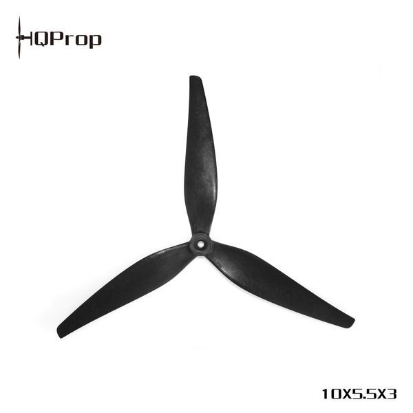 Пропелер 1055 HQProp 10X5.5X3 (1CW або 1CCW) Нейлон HQ MacroQuad Prop 10х5.5х3 до дрону квадрокоптеру 1шт 10X5.5X3-1 фото