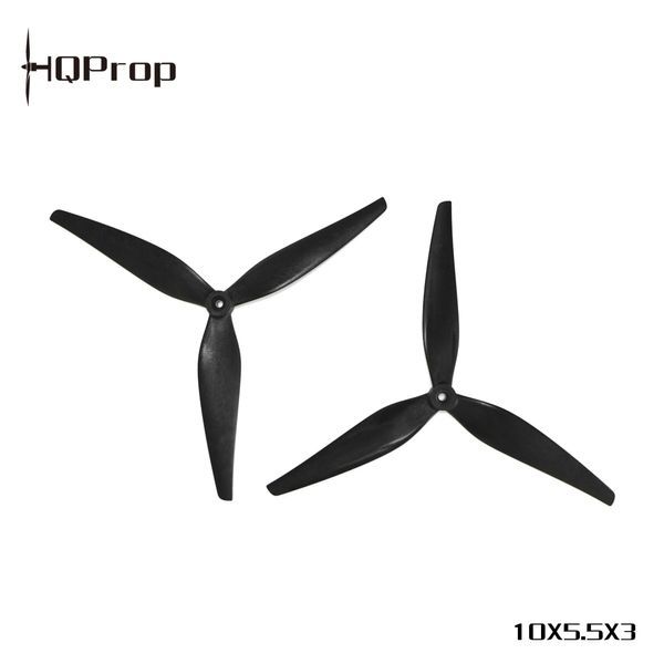 Пропелери 1055 HQProp 10X5.5X3 (2CW+2CCW) Нейлон HQ MacroQuad Prop 10х5.5х3 до дрону квадрокоптеру 2+2шт 10X5.5X3 фото