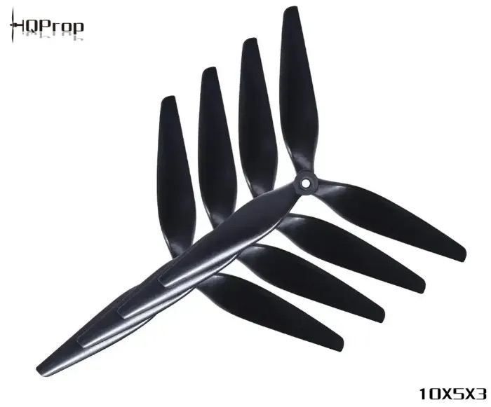 Пропеллеры 10X5X3 HQProp 1050 (2CW+2CCW) Нейлон HQ MacroQuad Prop 10х5х3 к дрону квадрокоптеру 2+2шт 10X5X3-4 фото