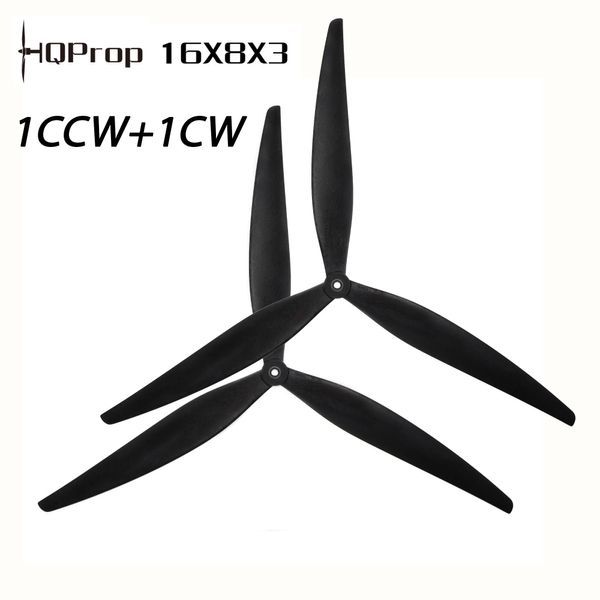 Пропеллеры 16X8X3 HQProp (1CW+1CCW) Нейлон HQ Prop 16х8х3 к дрону квадрокоптеру 1+1шт 0810202402 фото